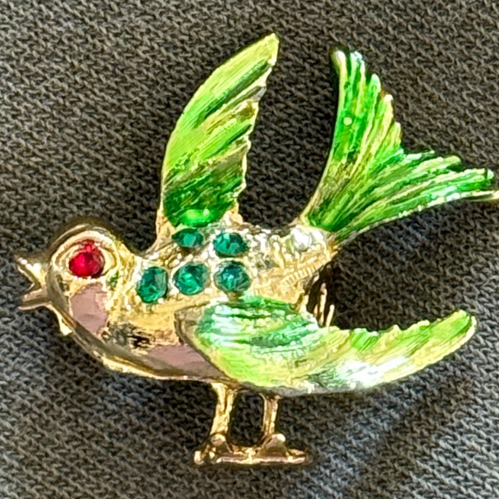 Vintage bird brooch